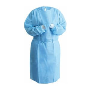 UniPACK Regular SMS Isolation Gown, Knit Cuff, Blue, Non-Sterile, 10/Bag, UGI-6711 thumbnail 10