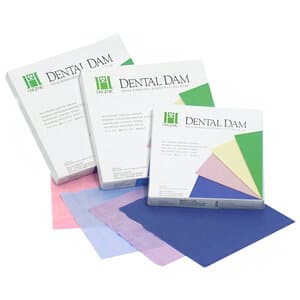 HySolate Fiesta Latex Dental Dam, 5" x 5" (127 x 127 mm), Medium, Assorted Colors, Fruit Scented, 52/Box, 60034435 thumbnail 7