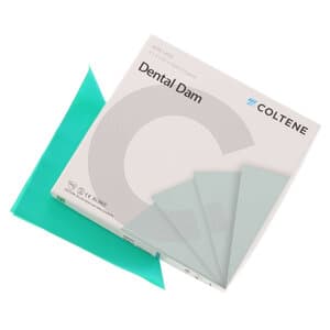 Coltene Hygenic HySolate Non-Latex Dental Dam, 6" x 6", Medium, Teal Green, 75/Box, H09106 thumbnail 11