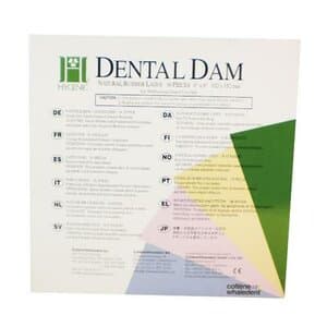 HySolate Latex Dental Dam, 6" x 6" (152 x 152 mm), Heavy, Blue, Unscented, Powder-Free, 36/Box, 60034443 thumbnail 7