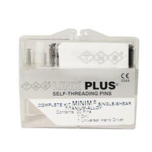 TMS Link Plus Minim 6/4 1-Shear Titanium Silver Pin, Pack of 20 - TMS LINK PLUS MINIM 6/4 1 SHEAR TIT SILV. PK20 - Image 1