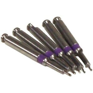 Coltene Max M-92 Restorative Pin Drill, 0.021" x 0.095" (0.525 mm x 2.4 mm), Purple, Depth-Limiting, Pack of 5 thumbnail 10