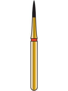 Alpen Multi-Use Multilayer Diamond Bur, Fine Grit, Esthetic Finishing, FG #133-010/ET4, 1mm Head Diameter, 4mm Head Length, Red Ring, 5/Pkg thumbnail 10
