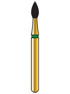 Alpen Multi-Use Multilayer Diamond Bur, FG, Medium Grit, Pointed Football, #368-016, 1.6mm Head Diameter, 3.5mm Head Length, Blue Ring, 5/Pkg thumbnail 5