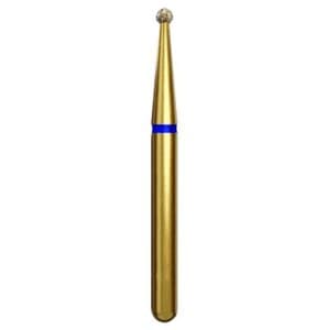 Alpen Multi-Use Diamond Bur, FG, Round, #801, 1.2mm Head Diameter, Medium Grit, Blue Ring, 5/Pkg thumbnail 4