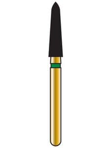 Coltene Alpen Multi-Use Diamond Bur, FG, Medium Grit, Tapered Torpedo/Curettage, #878K-021, 2.1mm Head Diameter, 8mm Head Length, 5/Pkg thumbnail 4