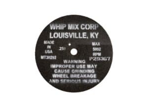 Whip Mix #30292 Model Trimmer Wheel, 12" Coarse Abrasive, with Gasket, 1/Pk thumbnail 5