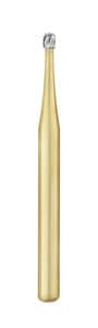 Great White Gold Series Carbide Bur, FG, Straight Fissure Round End Cross Cut, #GW2 (1558), 1.2 mm Head Diameter, 3.8 mm Head Length, 100/Pk, 13095 thumbnail 10