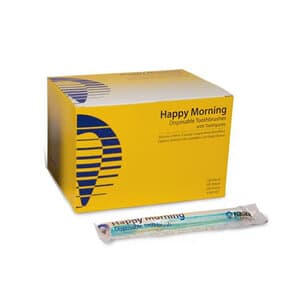 Happy Morning Disposable Pre-Pasted Toothbrush with Mint Toothpaste, Soft Bristles, Individually Wrapped, 100/Box, 605401 thumbnail 17