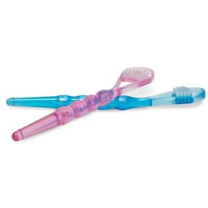 Hager Tong-Clin Deluxe Tongue Cleaner with Brush and Scraper, Translucent Blue thumbnail 3