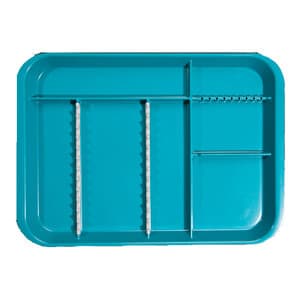 Zirc B-Lok Divided Setup Tray, Teal, Size B, 13-3/8" x 9-5/8" x 7/8", 1/Pk, 20Z451J thumbnail 6