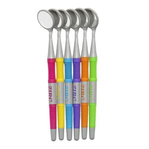 Zirc Crystal HD® #5 Mouth Mirror with Soft Grip Handle, Assorted Neon Colors, Pack of 12 (50Z364-NEON) thumbnail 5