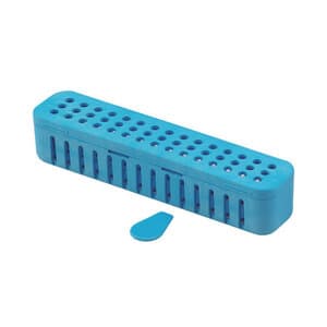 Zirc Compact Steri-Container, Neon Blue, 7-1/8" x 1-1/2" x 1-1/2", Holds 8-12 Instruments, Autoclavable, 50Z905N thumbnail 4