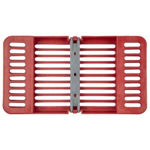 Zirc Dental Compact Instrument Cassette, Red, Holds 8 Instruments, 7-1/8" x 3-7/8" x 5/8", 50Z915M thumbnail 5