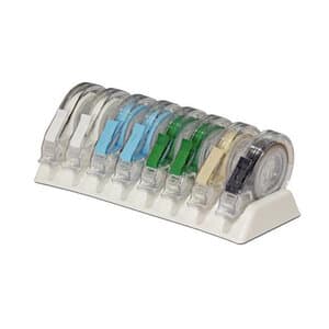 Zirc E-Z ID Tape System Classic, 8 Rolls of 3 ft x 1/4" Self-Adhesive Color-Coding Tape with Dispenser Rack, 70Z305 thumbnail 7