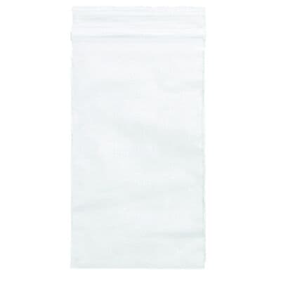 Clear Zip Bags, 2" W x 3" H, 100/Pkg thumbnail 2