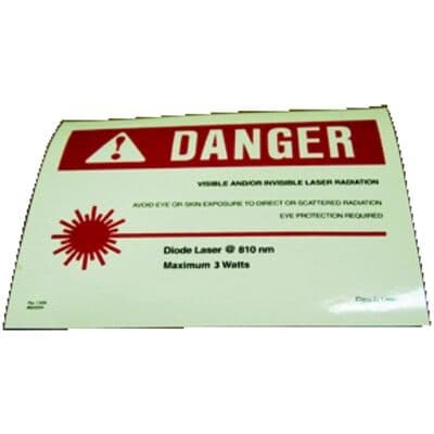 Pioneer Laser Safety Sign for 3W Laser (AMD Lasers) thumbnail 3