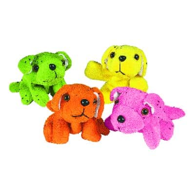 Plush Dogs, Assorted Colors, 3-3/4" W x 3" H x 4" D, 12/Pkg - Plush Dogs, Assorted Colors, 3-3/4 W x 3 H x 4 D, 12/Pkg - Dogs - Image 1