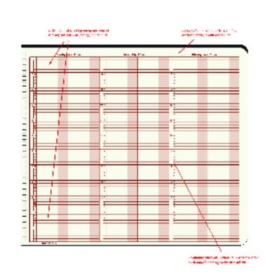 Mid-Size Time Flex Appointment Book, Week-in-View, 12-1/2" x 11", 15-Minute Intervals, 2027, Maroon (113) - Mid-Size Time Flex Appointment Books - Week-in-View, 12-1/2 x 11, 15 Min Intervals (113) - 2027, Maroon - Image 1