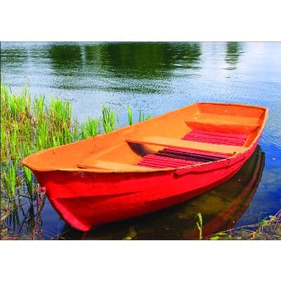 Summer 4-Up Laser Postcards, Row Boat Design, 5-1/2" W x 4-1/4" H, 100/Pkg - Summer 4-Up Laser Postcards, 100/Pkg - Row Boat, 5-1/2 W x 4-1/4 H - Image 1