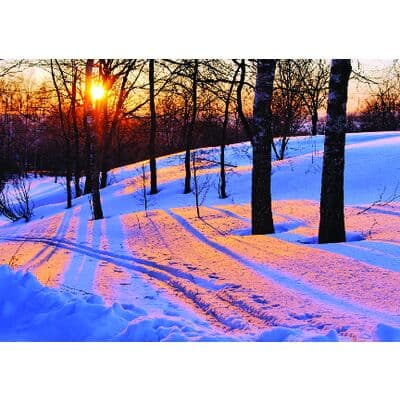 Winter 4-Up Laser Postcard, Winter Sunset, 5-1/2" W x 4-1/4" H, 100/Pkg thumbnail 2