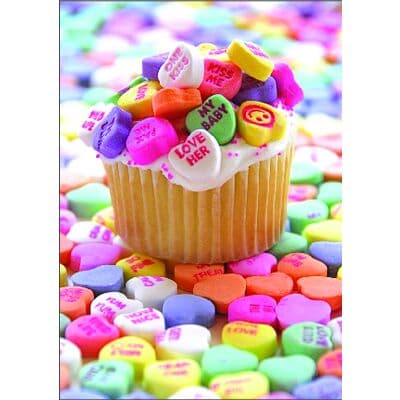 Spring 4-Up Laser Postcards, Cupcake Design, 4-1/4" W x 5-1/2" H, 100/Pkg - Spring 4-Up Laser Postcards, 100/Pkg - Cupcake, 4-1/4" W x 5-1/2" H - Image 1