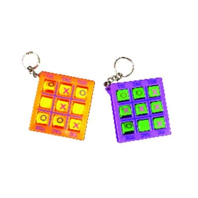 Tic Tac Toe Keychains, Assorted Colors, 2" Size, 12/Pkg thumbnail 2