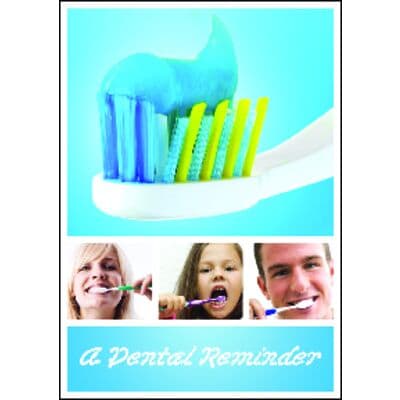 Reminder (DDS) Personalized Postcards, 4-1/4" W x 6" H, Full Color, 100/Pkg - Reminder (DDS) Personalized Postcards, 100/Pkg - A Dental Reminder, 4-1/4" W x 64" H - Image 1