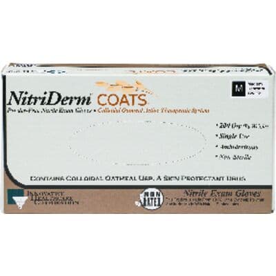 NitriDerm COATS Powder-Free Nitrile Exam Gloves, Medium, White, Colloidal Oatmeal Coating, 200/Box, 125202 thumbnail 3