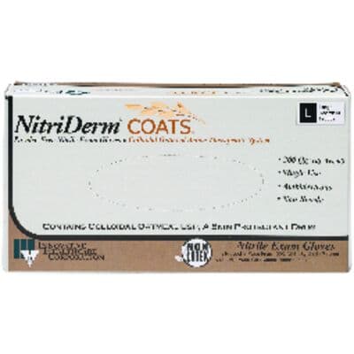 NitriDerm COATS Powder Free Nitrile Exam Gloves, Large, Colloidal Oatmeal, Textured, 200/Box, 125302 thumbnail 2