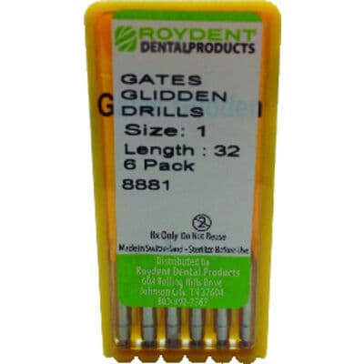 Roydent Gates Glidden Drills, #1, 32mm, Stainless Steel, 6/Pack, 8881 thumbnail 13