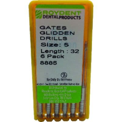 Roydent Gates Glidden Drills, #5, 32mm, 6/Pk, 8885 thumbnail 7