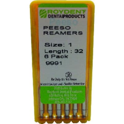 Roydent Peeso Reamer, Size #1, 32 mm, Stainless Steel, 6/Pk thumbnail 7