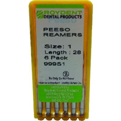 Roydent Peeso Reamer, Size #1, 28mm, Stainless Steel, 6/Pk, 999S1 thumbnail 5