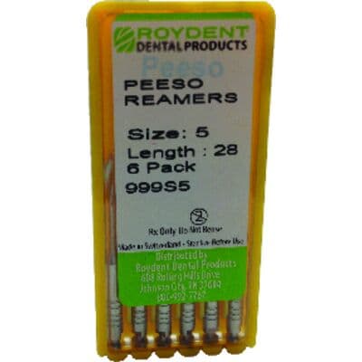 Roydent Peeso Reamer, 28mm, Size #5, Stainless Steel, 6/Pack thumbnail 4