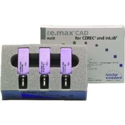 IPS e.max CAD HT (High Translucency) Lithium Disilicate Milling Block, B40L, Shade B1, for CEREC/inLab, 3/Pkg thumbnail 10