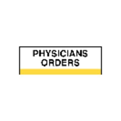 Index Tab, 1-1/4" W x 1-1/2" H, 100/Pkg - Physician's Orders, Gold Foil - Index Tab, 1-1/4" W x 1-1/2" H, 100/Pkg - Physician's Orders, Gold Foil - Image 1