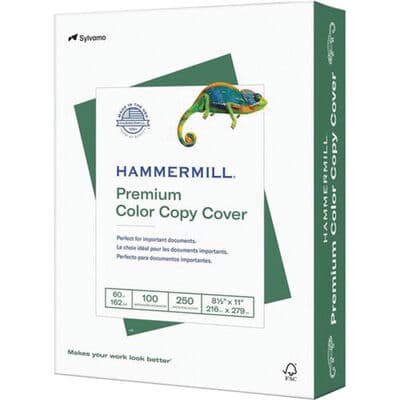 Hammermill Premium Color Copy Cover Stock, 8.5 x 11, 60 lb, 100 Bright, White, 250 Sheets/Pack, HAM 12254-9 thumbnail 2