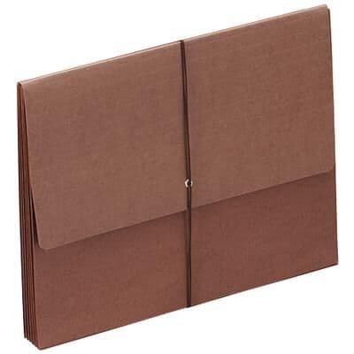 Smead Extra-Wide 5 1/4" Accordion Expansion Wallets with Elastic Cord, Redrope, Letter Size, 12-3/8" x 10", SMD 71186 thumbnail 3