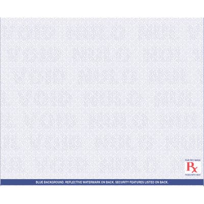 Laser Horizontal Tamper-Resistant Prescription Blanks, Nonpersonalized, 8.5" x 11" (5.5" x 4.25" Detached), 100/Pkg thumbnail 2