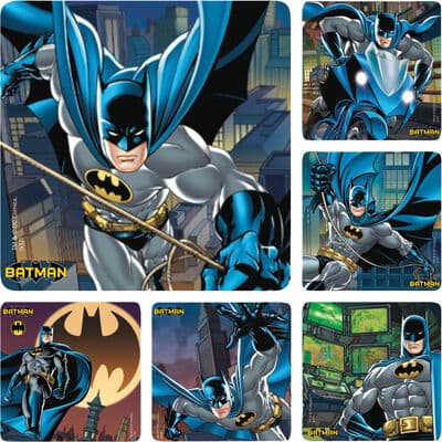 Superhero Licensed Stickers, Batman, 2-1/2" x 2-1/2", 100/Roll - Superhero Licensed Stickers –2 1/2" x 2-1/2", 100/Roll - Batman - Image 1