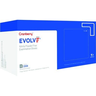 Cranberry Evolve 300 Nitrile Exam Gloves, Powder-Free, Non-Sterile, Small, Royal Blue, Textured Fingertips, 300/Box, CR3306 thumbnail 22