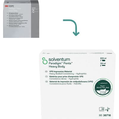 3M Paradigm Penta Heavy Body Fast Set VPS Impression Material, 2-Pack (2 x 300 ml Base, 2 x 60 ml Catalyst), 36717 thumbnail 17