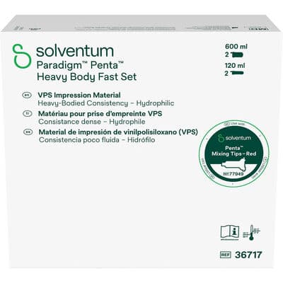 3M Paradigm Penta Heavy Body Fast Set VPS Impression Material, 2-Pack (2 x 300 ml Base, 2 x 60 ml Catalyst), 36717 thumbnail 18