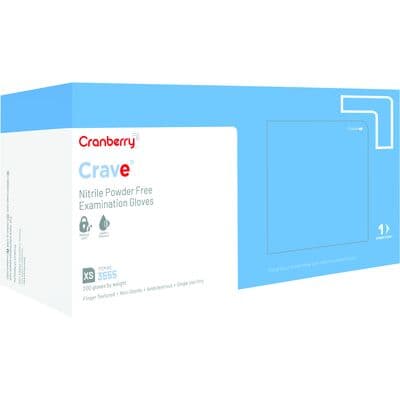 Cranberry Crave Nitrile Exam Gloves, Powder-Free, Non-Sterile, X-Small, Light Blue, 200/Box, CR3555 thumbnail 17