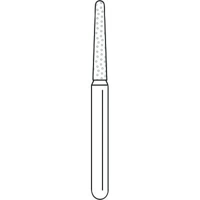 Solo Diamond Single-Use Diamond Burs – FG, Coarse, Green, Cone Round End, 25/Pkg - # 856, 1.4 mm Major/0.9 mm Minor Diameter, 8.0 mm Head Length - Solo Diamond Single-Use Diamond Burs – FG, Coarse, Green, Cone Round End, 25/Pkg - # 856, 1.4 mm Major/0.9 mm Minor Diameter, 8.0 mm Head Length - Image 1