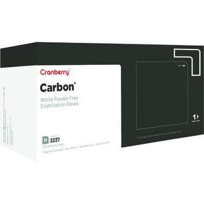 Cranberry Carbon Nitrile Exam Gloves, Powder Free, Non-Sterile, Medium, Black, 200/Box, CR3237 thumbnail 21