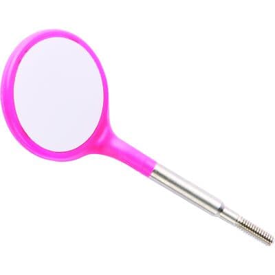 Crystal HD® Plastic Mouth Mirror Head, #5, Cone Socket, Neon Pink, 12/Pkg, 50Z372S thumbnail 16