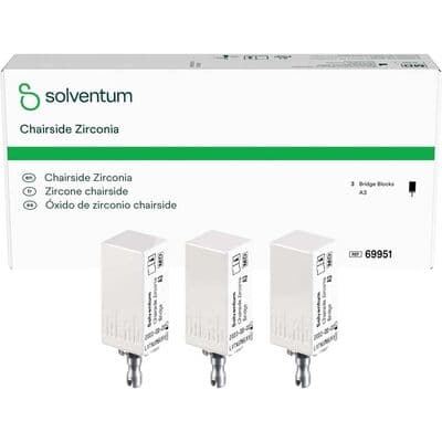 Solventum Chairside Zirconia for CEREC Bridge Blocks, 39mm, Shade A3, 3/Pkg, 69951 thumbnail 16