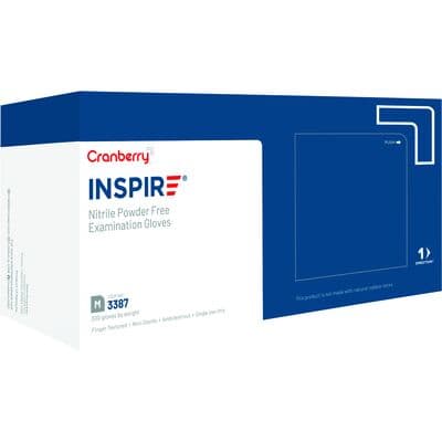 Cranberry Inspire Nitrile Exam Gloves, Powder-Free, Non-Sterile, Medium, Aegean Blue, 300/Box, CR3387 thumbnail 14